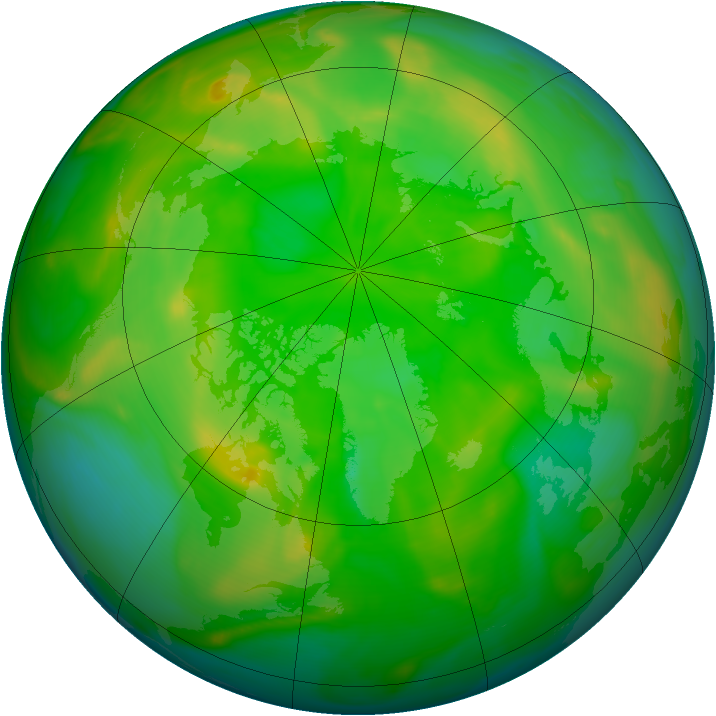 Arctic ozone map for 22 June 2005